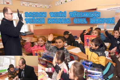 Başkan Vekili Türkmen&#039;in Yukarı Narlıca Okul Ziyareti