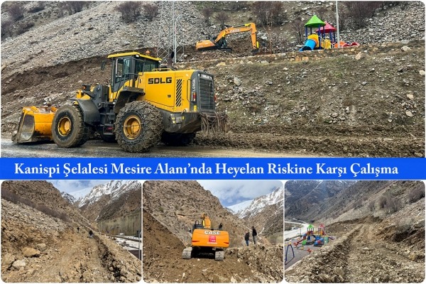Kanispi Şelalesi Mesire Alanı&rsquo;nda Heyelan Riskine Karşı &Ccedil;alışma