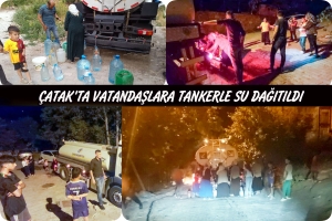 &Ccedil;atak'ta Vatandaşlara Tankerle Su Dağıtıldı