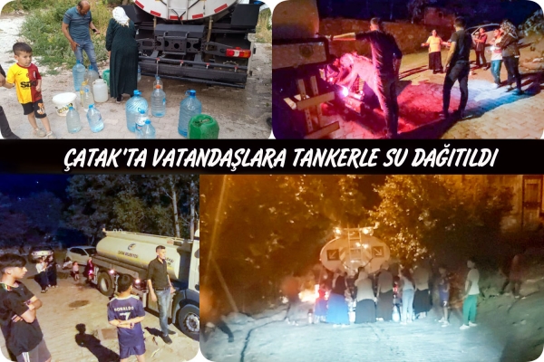 &Ccedil;atak'ta Vatandaşlara Tankerle Su Dağıtıldı