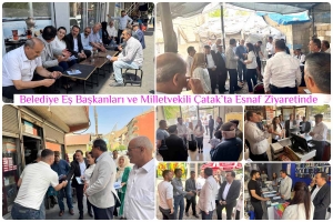 Belediye Eş Başkanları ve Milletvekili &Ccedil;atak&rsquo;ta Esnaf Ziyaretinde