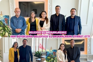Belediye Eş Başkanlarımız Van B&uuml;y&uuml;kşehir Belediyesi Eş Başkanlarını Ziyaret Etti