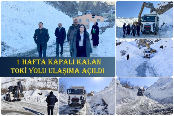 1 Hafta Kapalı Kalan TOKİ Yolu Ulaşıma A&ccedil;ıldı