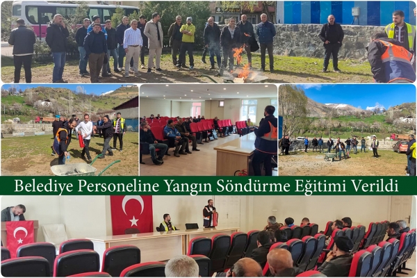 Belediye Personeline Yangın S&ouml;nd&uuml;rme Eğitimi Verildi