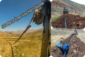 500 Metre İ&ccedil;me Suyu Hattı D&ouml;şendi