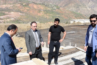 Akg&uuml;l, B&uuml;y&uuml;kağa&ccedil; Ortaokulu İnşaatında İnceleme Yaptı