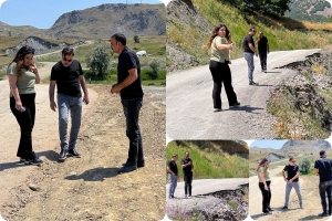 Eş Başkanlar Baran ve Eraslan, Yol &Ccedil;alışmalarını Yerinde İnceledi