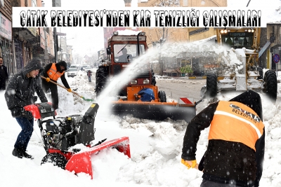 &Ccedil;atak Belediyesi&rsquo;nden Kar Temizliği &Ccedil;alışmaları
