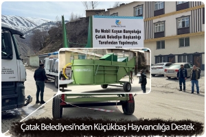 &Ccedil;atak Belediyesi&rsquo;nden K&uuml;&ccedil;&uuml;kbaş Hayvancılığa Destek