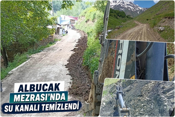 Albucak Mezrası&rsquo;nda Su Kanalı Temizlendi
