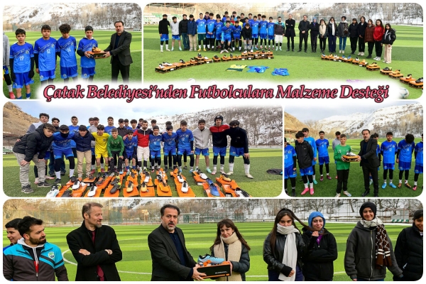 &Ccedil;atak Belediyesi&rsquo;nden Futbolculara Malzeme Desteği