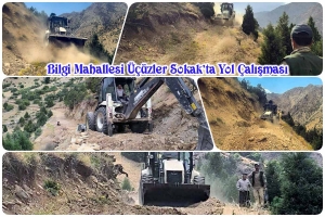 Bilgi Mahallesi &Uuml;&ccedil;&uuml;zler Sokak&rsquo;ta Yol &Ccedil;alışması
