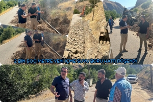 2 bin 500 metre yeni İ&ccedil;me Suyu Boru Hattı D&ouml;şendi