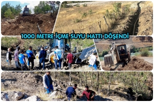1000 Metre İ&ccedil;me Suyu Hattı D&ouml;şendi