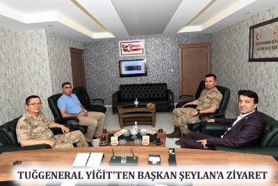 Tuğgeneral Yiğit&#039;ten Başkan Şeylan&#039;a ziyaret