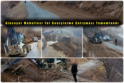 Alacayer Mahallesi Yol Genişletme &Ccedil;alışması Tamamlandı